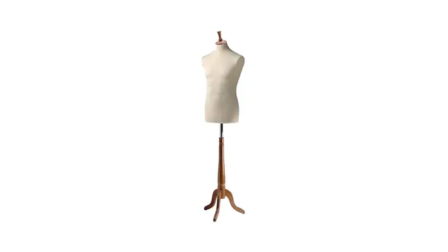 Maniquí de costura sobre fons blanc (imatge demostrativa)