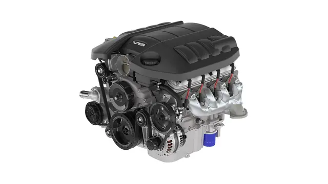 Motor de vehicle vist de costat (imatge demostrativa)